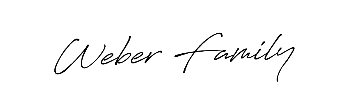 Make a beautiful signature design for name Weber Family. With this signature (Antro_Vectra_Bolder) style, you can create a handwritten signature for free. Weber Family signature style 7 images and pictures png