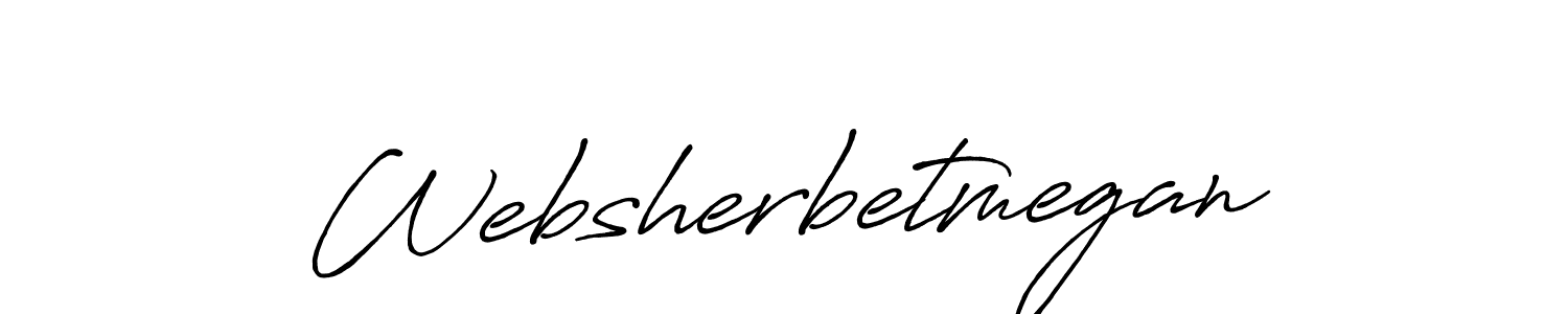 Create a beautiful signature design for name Websherbetmegan. With this signature (Antro_Vectra_Bolder) fonts, you can make a handwritten signature for free. Websherbetmegan signature style 7 images and pictures png