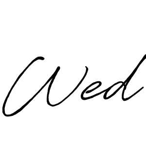 How to make Wed signature? Antro_Vectra_Bolder is a professional autograph style. Create handwritten signature for Wed name. Wed signature style 7 images and pictures png