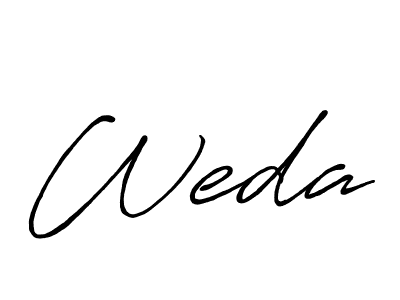 Use a signature maker to create a handwritten signature online. With this signature software, you can design (Antro_Vectra_Bolder) your own signature for name Weda. Weda signature style 7 images and pictures png