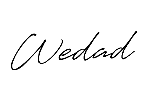 How to make Wedad signature? Antro_Vectra_Bolder is a professional autograph style. Create handwritten signature for Wedad name. Wedad signature style 7 images and pictures png