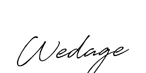 Use a signature maker to create a handwritten signature online. With this signature software, you can design (Antro_Vectra_Bolder) your own signature for name Wedage. Wedage signature style 7 images and pictures png