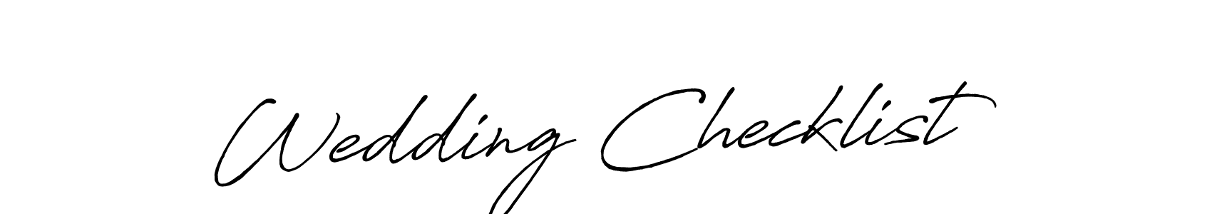 The best way (Antro_Vectra_Bolder) to make a short signature is to pick only two or three words in your name. The name Wedding Checklist include a total of six letters. For converting this name. Wedding Checklist signature style 7 images and pictures png