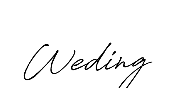 Make a beautiful signature design for name Weding. With this signature (Antro_Vectra_Bolder) style, you can create a handwritten signature for free. Weding signature style 7 images and pictures png