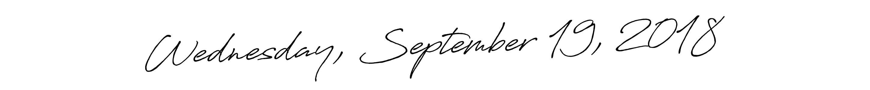 Check out images of Autograph of Wednesday, September 19, 2018 name. Actor Wednesday, September 19, 2018 Signature Style. Antro_Vectra_Bolder is a professional sign style online. Wednesday, September 19, 2018 signature style 7 images and pictures png