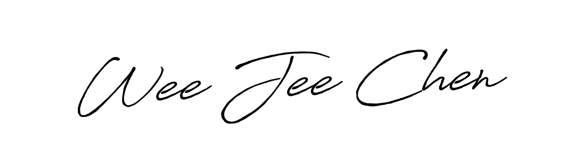 How to make Wee Jee Chen signature? Antro_Vectra_Bolder is a professional autograph style. Create handwritten signature for Wee Jee Chen name. Wee Jee Chen signature style 7 images and pictures png