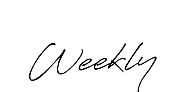 It looks lik you need a new signature style for name Weekly. Design unique handwritten (Antro_Vectra_Bolder) signature with our free signature maker in just a few clicks. Weekly signature style 7 images and pictures png