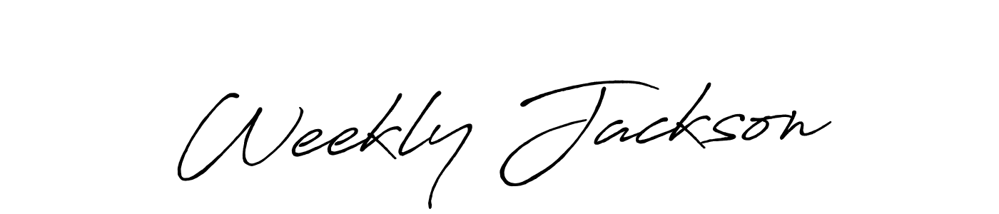 Make a beautiful signature design for name Weekly Jackson. With this signature (Antro_Vectra_Bolder) style, you can create a handwritten signature for free. Weekly Jackson signature style 7 images and pictures png