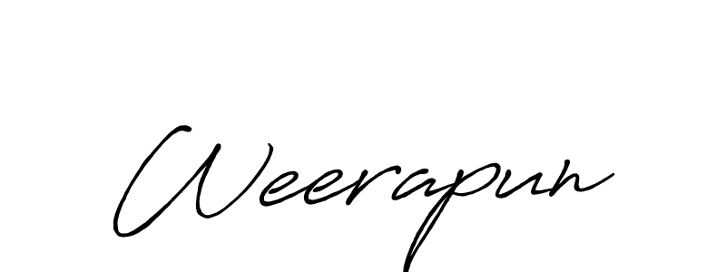 Create a beautiful signature design for name Weerapun. With this signature (Antro_Vectra_Bolder) fonts, you can make a handwritten signature for free. Weerapun signature style 7 images and pictures png