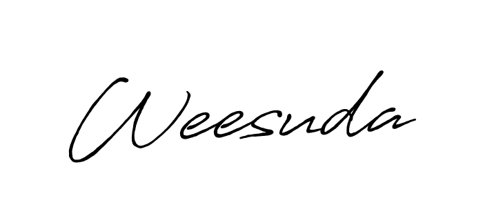 Create a beautiful signature design for name Weesuda. With this signature (Antro_Vectra_Bolder) fonts, you can make a handwritten signature for free. Weesuda signature style 7 images and pictures png