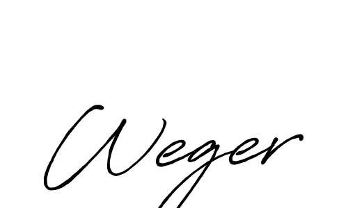 Weger stylish signature style. Best Handwritten Sign (Antro_Vectra_Bolder) for my name. Handwritten Signature Collection Ideas for my name Weger. Weger signature style 7 images and pictures png