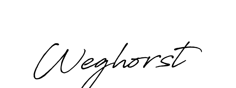 Make a beautiful signature design for name Weghorst. With this signature (Antro_Vectra_Bolder) style, you can create a handwritten signature for free. Weghorst signature style 7 images and pictures png