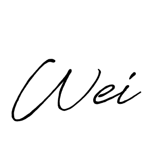 Also we have Wei name is the best signature style. Create professional handwritten signature collection using Antro_Vectra_Bolder autograph style. Wei signature style 7 images and pictures png