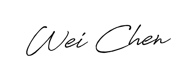 Make a beautiful signature design for name Wei Chen. With this signature (Antro_Vectra_Bolder) style, you can create a handwritten signature for free. Wei Chen signature style 7 images and pictures png