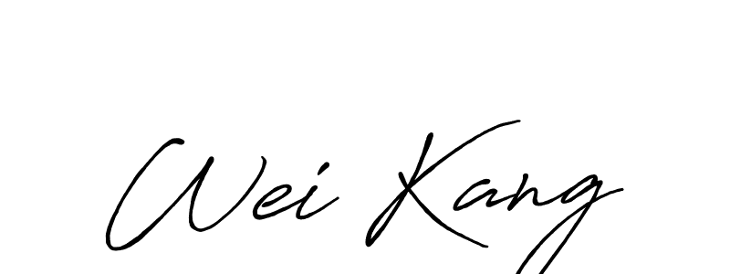 It looks lik you need a new signature style for name Wei Kang. Design unique handwritten (Antro_Vectra_Bolder) signature with our free signature maker in just a few clicks. Wei Kang signature style 7 images and pictures png