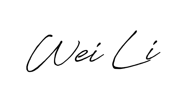 Wei Li stylish signature style. Best Handwritten Sign (Antro_Vectra_Bolder) for my name. Handwritten Signature Collection Ideas for my name Wei Li. Wei Li signature style 7 images and pictures png