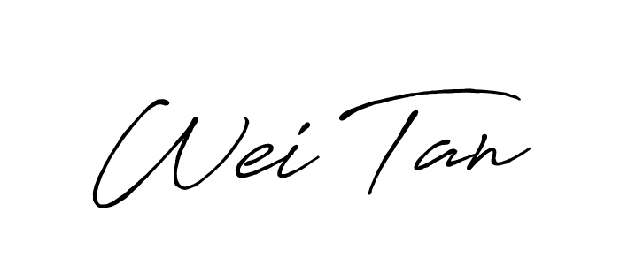 Antro_Vectra_Bolder is a professional signature style that is perfect for those who want to add a touch of class to their signature. It is also a great choice for those who want to make their signature more unique. Get Wei Tan name to fancy signature for free. Wei Tan signature style 7 images and pictures png