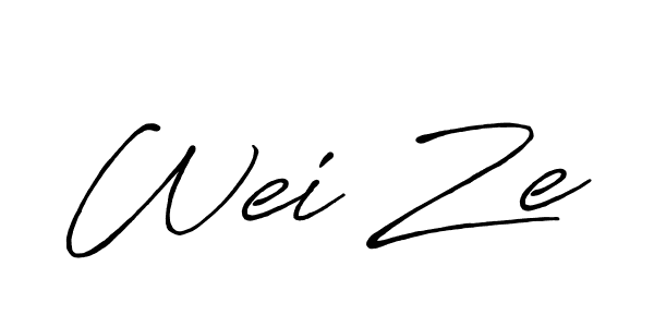 Also we have Wei Ze name is the best signature style. Create professional handwritten signature collection using Antro_Vectra_Bolder autograph style. Wei Ze signature style 7 images and pictures png