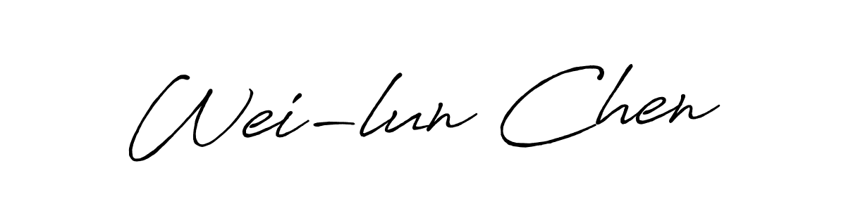 Use a signature maker to create a handwritten signature online. With this signature software, you can design (Antro_Vectra_Bolder) your own signature for name Wei-lun Chen. Wei-lun Chen signature style 7 images and pictures png