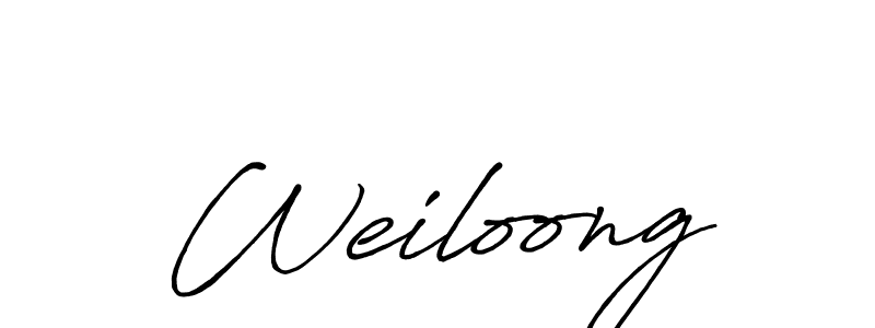Make a beautiful signature design for name Weiloong. With this signature (Antro_Vectra_Bolder) style, you can create a handwritten signature for free. Weiloong signature style 7 images and pictures png