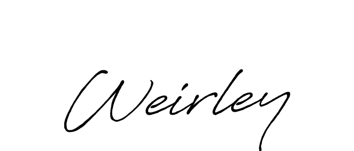 The best way (Antro_Vectra_Bolder) to make a short signature is to pick only two or three words in your name. The name Weirley include a total of six letters. For converting this name. Weirley signature style 7 images and pictures png