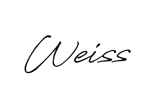 Create a beautiful signature design for name Weiss. With this signature (Antro_Vectra_Bolder) fonts, you can make a handwritten signature for free. Weiss signature style 7 images and pictures png