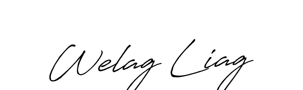 The best way (Antro_Vectra_Bolder) to make a short signature is to pick only two or three words in your name. The name Welag Liag include a total of six letters. For converting this name. Welag Liag signature style 7 images and pictures png