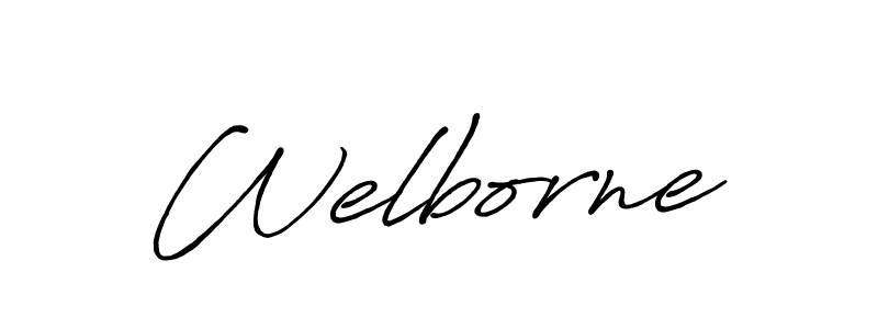 Design your own signature with our free online signature maker. With this signature software, you can create a handwritten (Antro_Vectra_Bolder) signature for name Welborne. Welborne signature style 7 images and pictures png