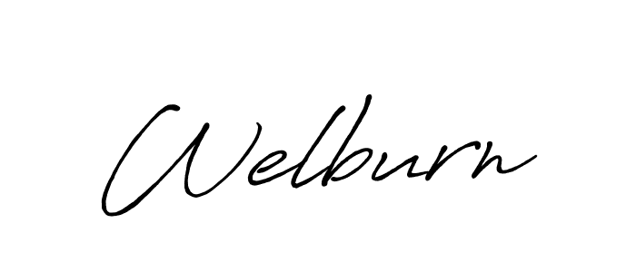 Use a signature maker to create a handwritten signature online. With this signature software, you can design (Antro_Vectra_Bolder) your own signature for name Welburn. Welburn signature style 7 images and pictures png