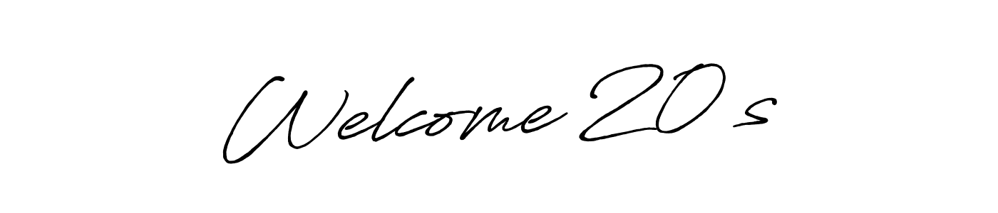 Also we have Welcome 20’s name is the best signature style. Create professional handwritten signature collection using Antro_Vectra_Bolder autograph style. Welcome 20’s signature style 7 images and pictures png