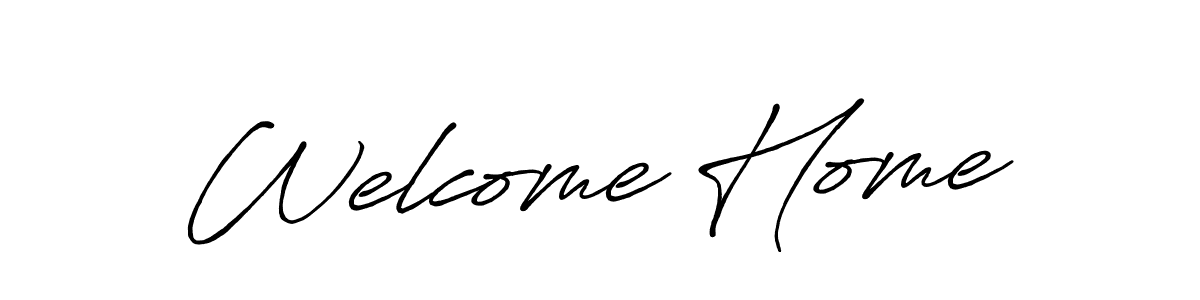 Create a beautiful signature design for name Welcome Home. With this signature (Antro_Vectra_Bolder) fonts, you can make a handwritten signature for free. Welcome Home signature style 7 images and pictures png