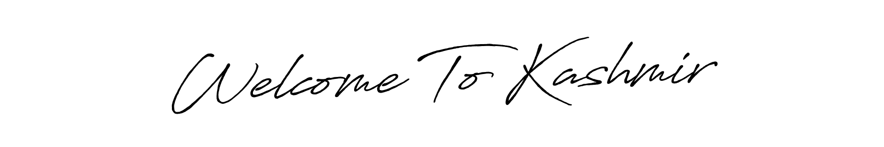 Make a beautiful signature design for name Welcome To Kashmir. With this signature (Antro_Vectra_Bolder) style, you can create a handwritten signature for free. Welcome To Kashmir signature style 7 images and pictures png