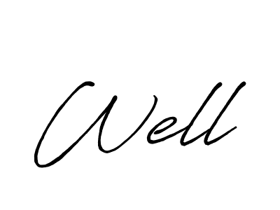 Design your own signature with our free online signature maker. With this signature software, you can create a handwritten (Antro_Vectra_Bolder) signature for name Well. Well signature style 7 images and pictures png