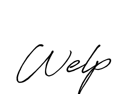 Create a beautiful signature design for name Welp. With this signature (Antro_Vectra_Bolder) fonts, you can make a handwritten signature for free. Welp signature style 7 images and pictures png