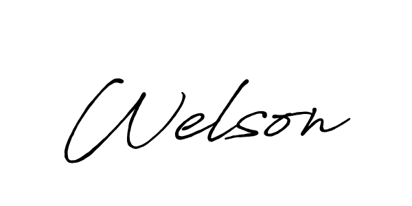 Design your own signature with our free online signature maker. With this signature software, you can create a handwritten (Antro_Vectra_Bolder) signature for name Welson. Welson signature style 7 images and pictures png