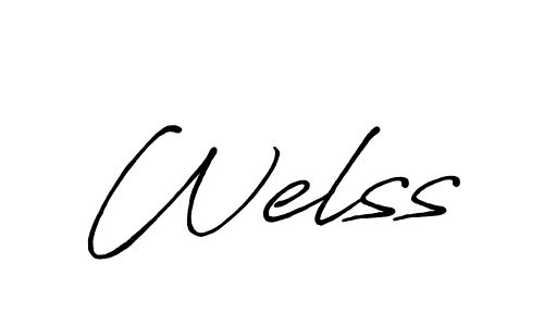 Welss stylish signature style. Best Handwritten Sign (Antro_Vectra_Bolder) for my name. Handwritten Signature Collection Ideas for my name Welss. Welss signature style 7 images and pictures png