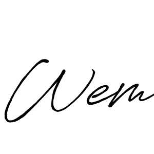 You should practise on your own different ways (Antro_Vectra_Bolder) to write your name (Wem) in signature. don't let someone else do it for you. Wem signature style 7 images and pictures png