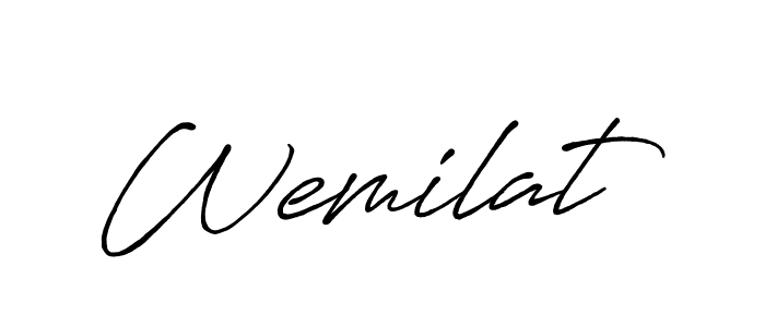 Wemilat stylish signature style. Best Handwritten Sign (Antro_Vectra_Bolder) for my name. Handwritten Signature Collection Ideas for my name Wemilat. Wemilat signature style 7 images and pictures png