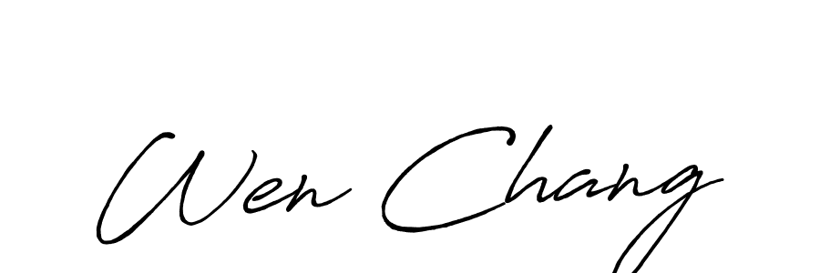 Make a beautiful signature design for name Wen Chang. Use this online signature maker to create a handwritten signature for free. Wen Chang signature style 7 images and pictures png