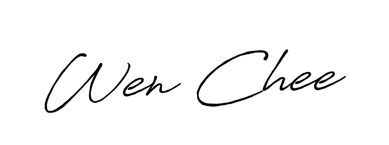 You should practise on your own different ways (Antro_Vectra_Bolder) to write your name (Wen Chee) in signature. don't let someone else do it for you. Wen Chee signature style 7 images and pictures png