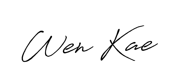 Similarly Antro_Vectra_Bolder is the best handwritten signature design. Signature creator online .You can use it as an online autograph creator for name Wen Kae. Wen Kae signature style 7 images and pictures png