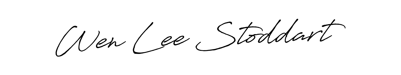 Design your own signature with our free online signature maker. With this signature software, you can create a handwritten (Antro_Vectra_Bolder) signature for name Wen Lee Stoddart. Wen Lee Stoddart signature style 7 images and pictures png