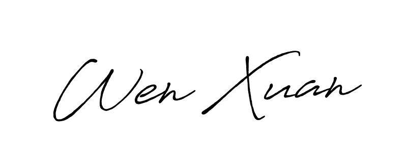 How to make Wen Xuan name signature. Use Antro_Vectra_Bolder style for creating short signs online. This is the latest handwritten sign. Wen Xuan signature style 7 images and pictures png