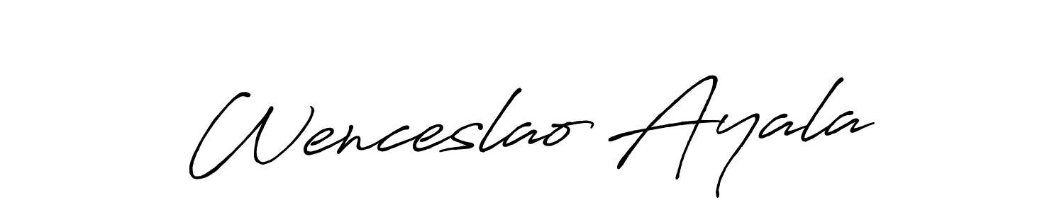 if you are searching for the best signature style for your name Wenceslao Ayala. so please give up your signature search. here we have designed multiple signature styles  using Antro_Vectra_Bolder. Wenceslao Ayala signature style 7 images and pictures png