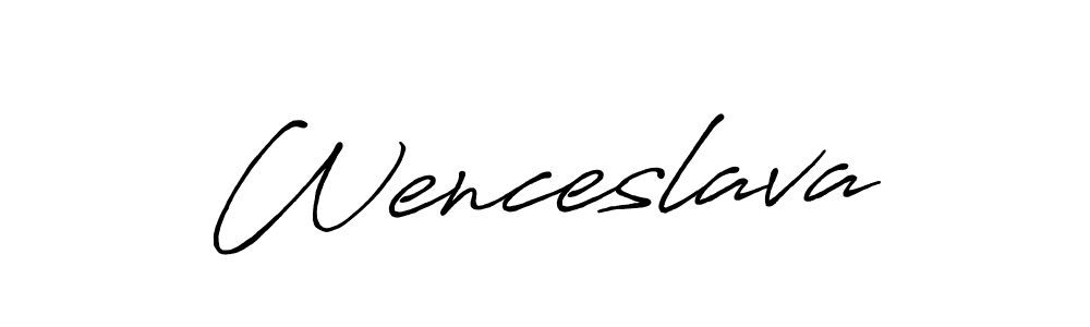 Create a beautiful signature design for name Wenceslava. With this signature (Antro_Vectra_Bolder) fonts, you can make a handwritten signature for free. Wenceslava signature style 7 images and pictures png