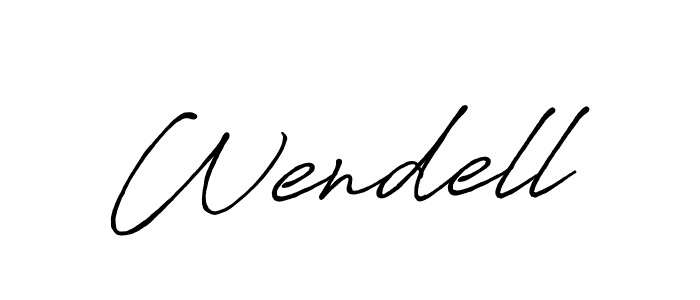 Make a beautiful signature design for name Wendell. With this signature (Antro_Vectra_Bolder) style, you can create a handwritten signature for free. Wendell signature style 7 images and pictures png