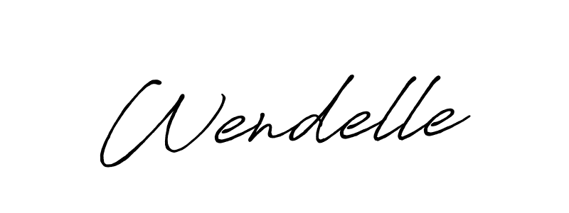 Use a signature maker to create a handwritten signature online. With this signature software, you can design (Antro_Vectra_Bolder) your own signature for name Wendelle. Wendelle signature style 7 images and pictures png