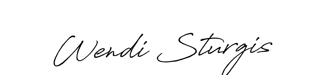 Create a beautiful signature design for name Wendi Sturgis. With this signature (Antro_Vectra_Bolder) fonts, you can make a handwritten signature for free. Wendi Sturgis signature style 7 images and pictures png