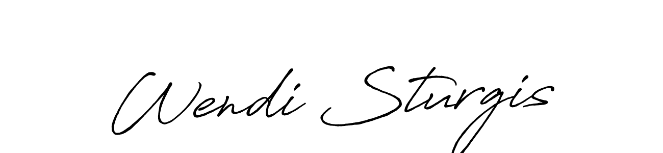 Create a beautiful signature design for name Wendi Sturgis. With this signature (Antro_Vectra_Bolder) fonts, you can make a handwritten signature for free. Wendi Sturgis signature style 7 images and pictures png