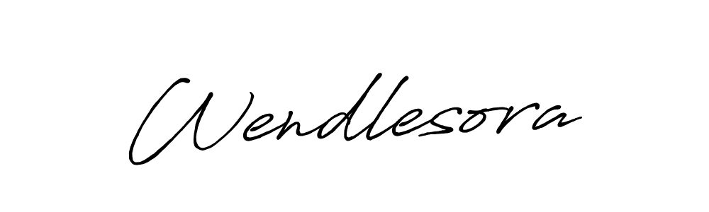 Make a beautiful signature design for name Wendlesora. With this signature (Antro_Vectra_Bolder) style, you can create a handwritten signature for free. Wendlesora signature style 7 images and pictures png